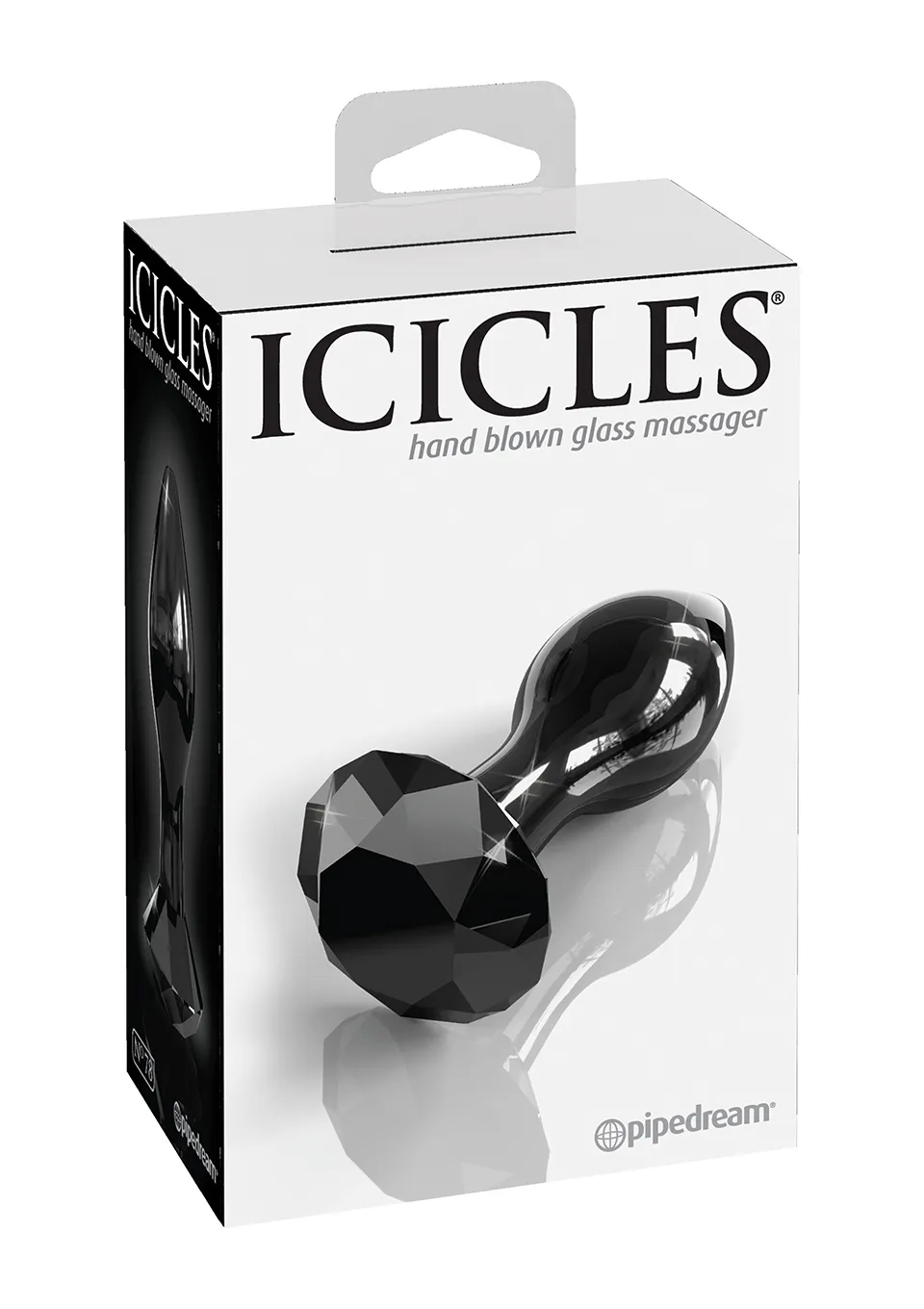 Анальная пробка Pipedream Icicles No.78, 9 см (черный)