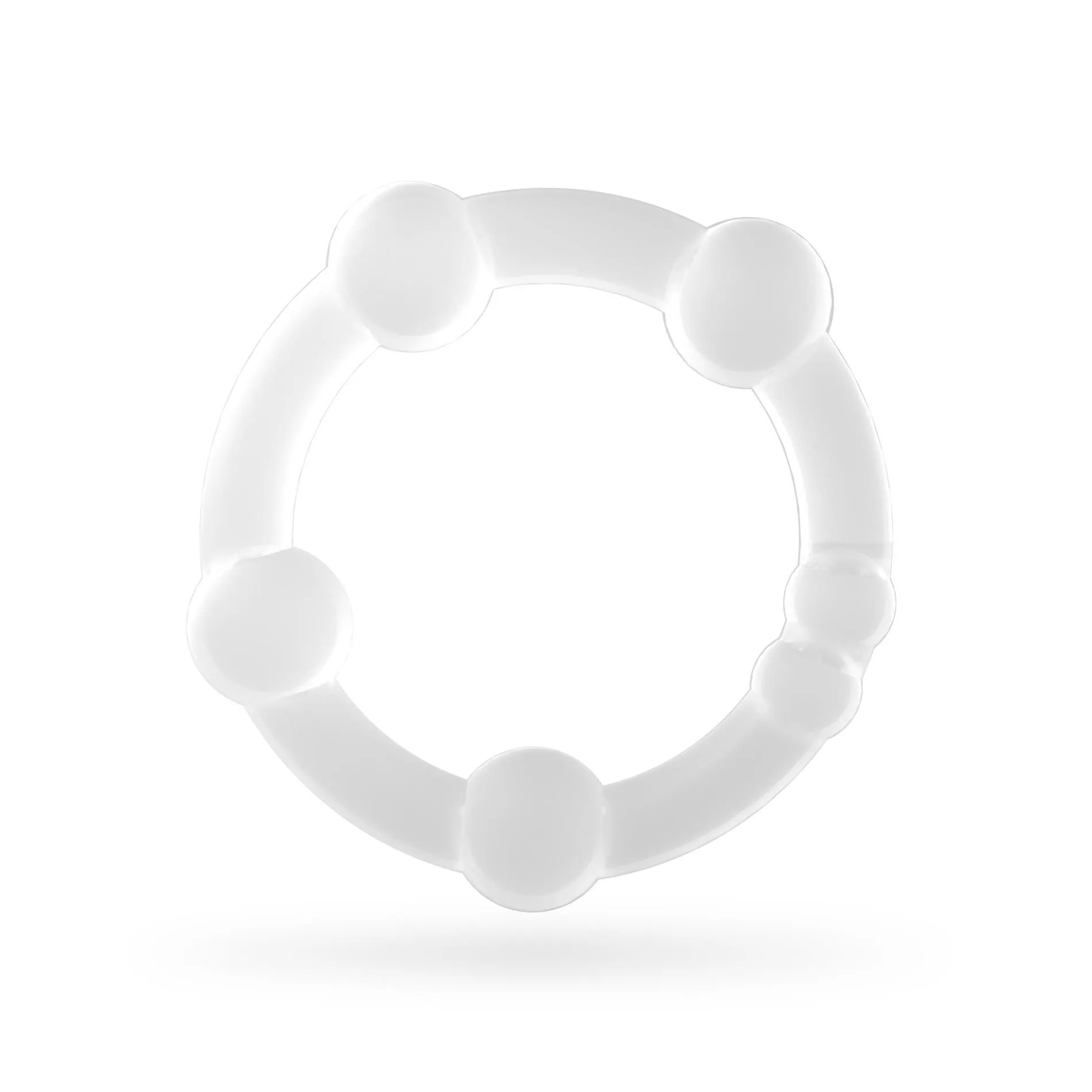 Crushious Triple Bead - Zestaw pierścieni erekcyjnych, Przezroczysty, 2.5 cm