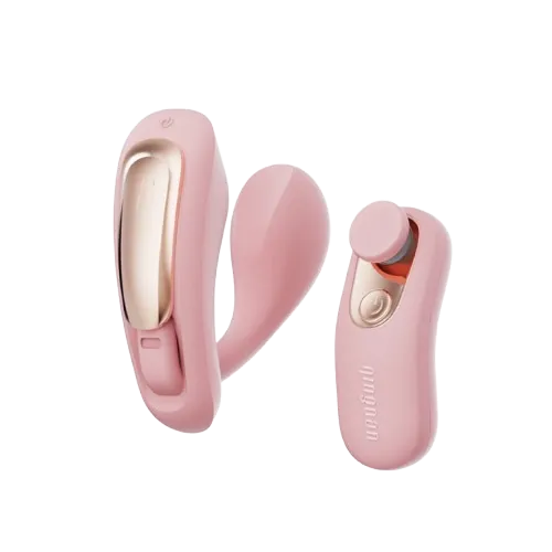 Qingnan No.6 Wireless Control Wearable Vibrator - Wibrator, Różowy, 8 cm