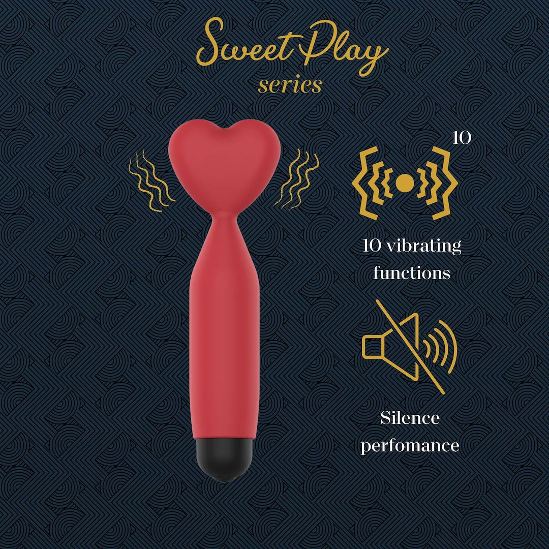 Вібратор Erospace Sweet Play A14, 13 см (червоний)