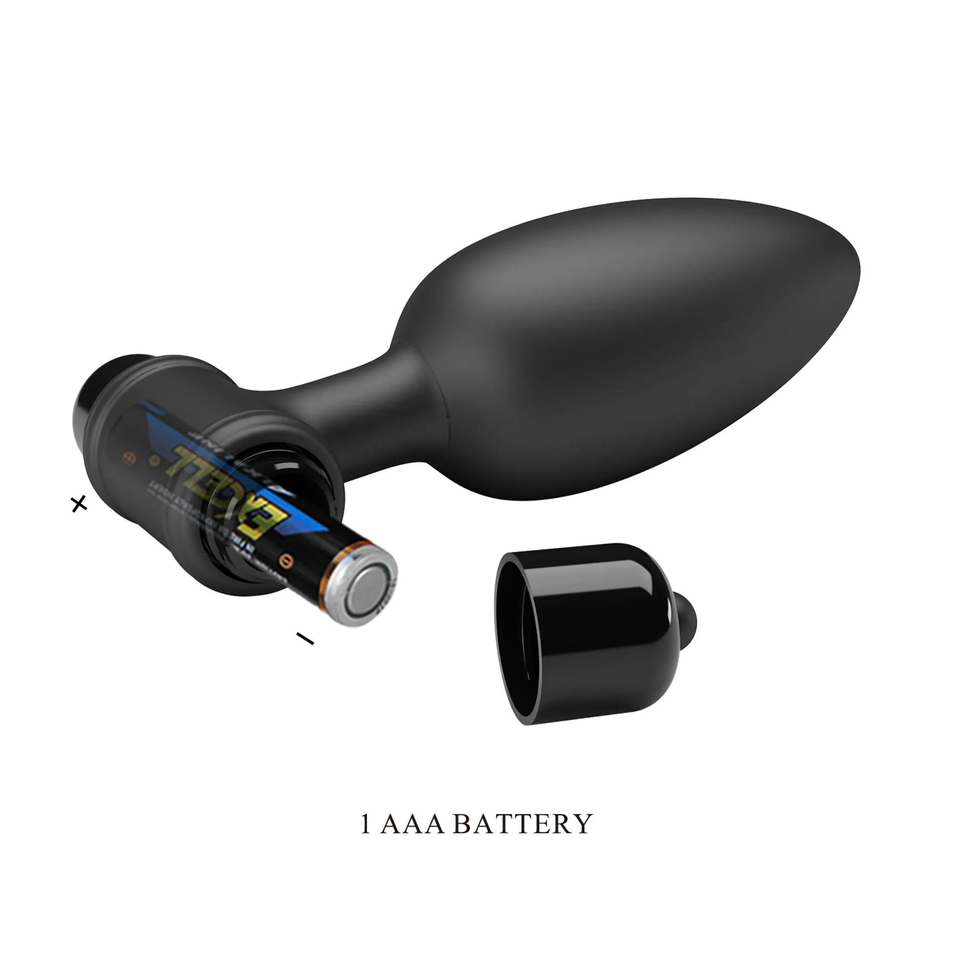 Mr. Play Vibrating Plug - Korek analny, Czarny, 11.8 cm