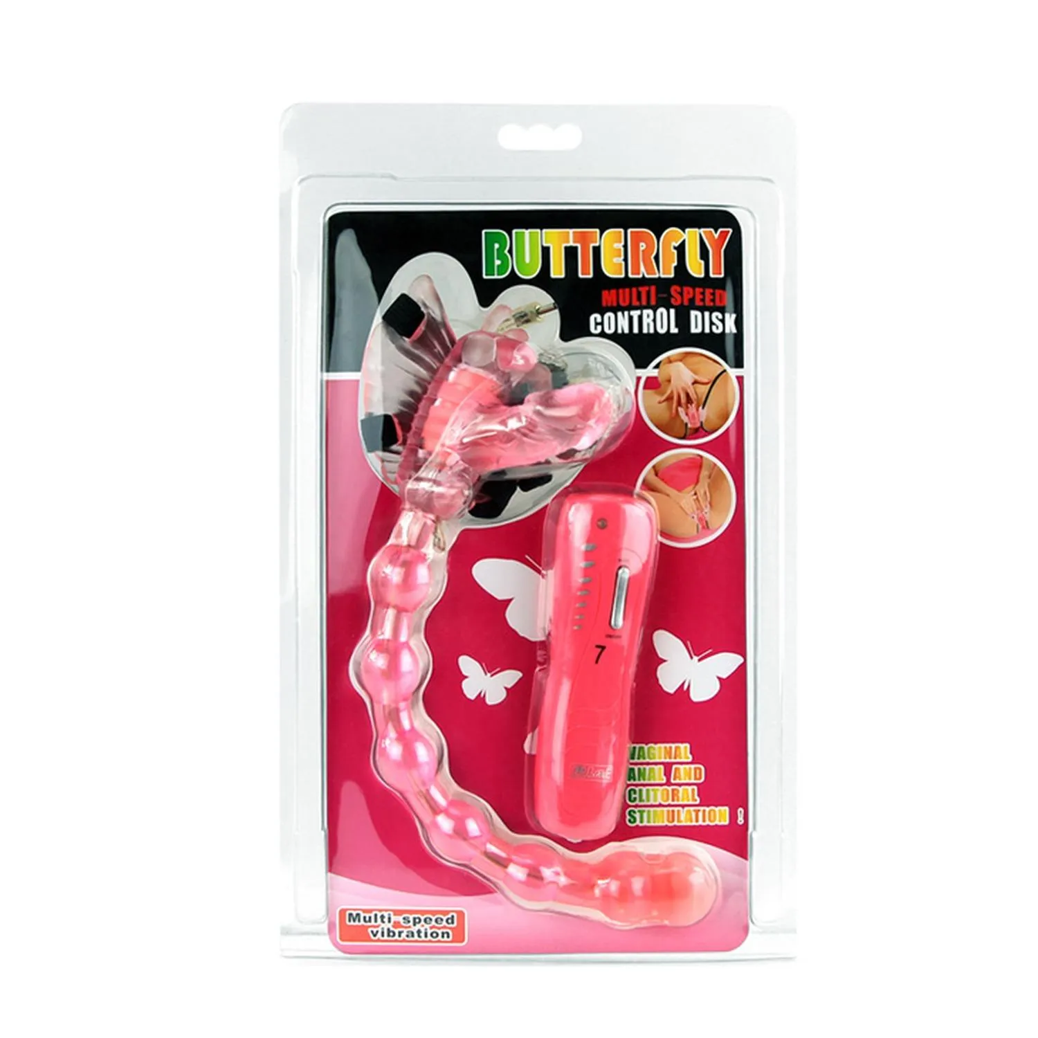 Вибратор-бабочка Baile Butterfly, 27 см (розовый)