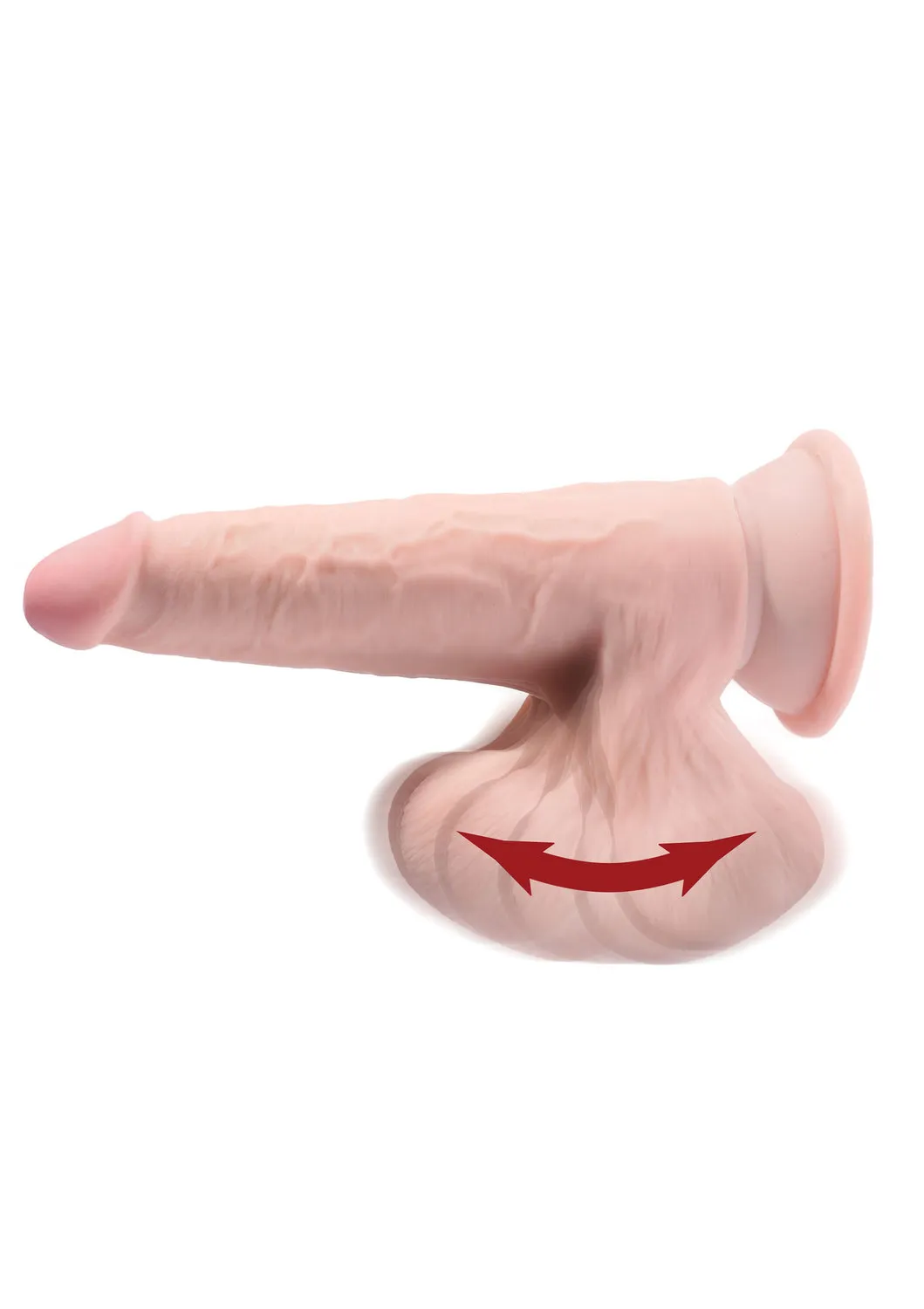 Фаллоімітатор King Cock 3D Cock Swinging Balls, 26 см (тілесний)