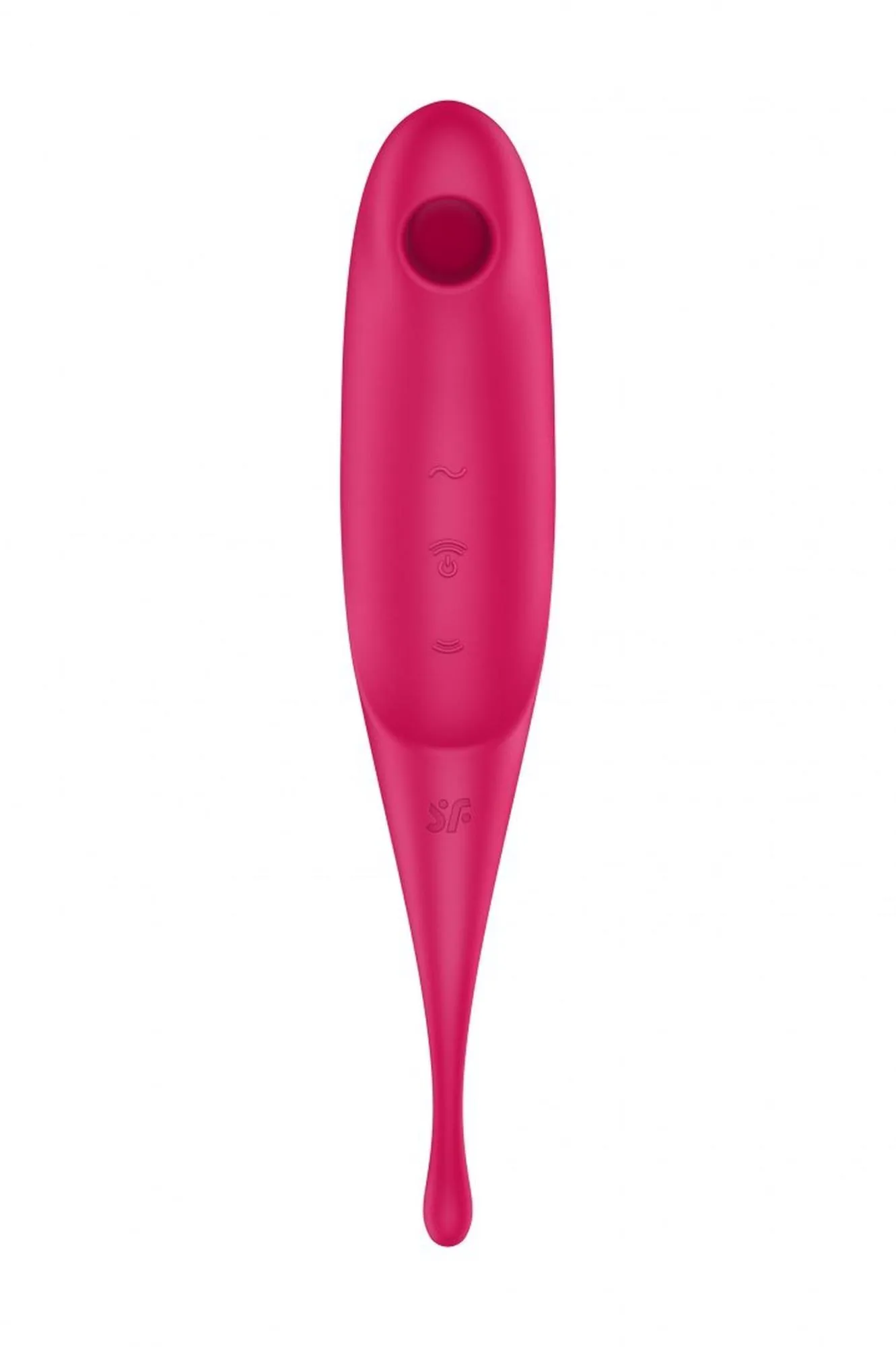 Satisfyer Twirling Pro - Bezdotykowy stymulator łechtaczki z wibracjami, Czerwony, 20 cm
