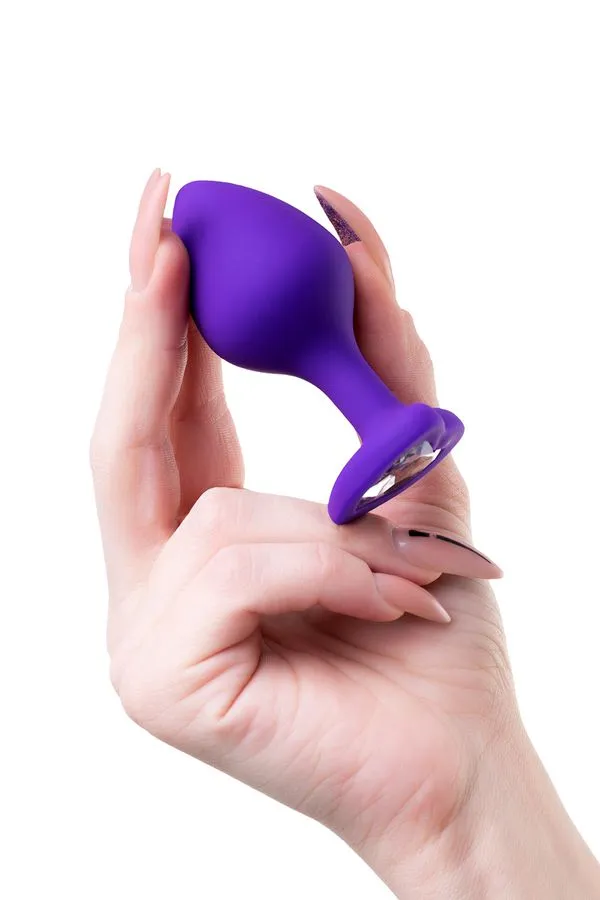 Анальная пробка ToDo Anal Plug Diamond Heart, 8 см (фиолетовый)