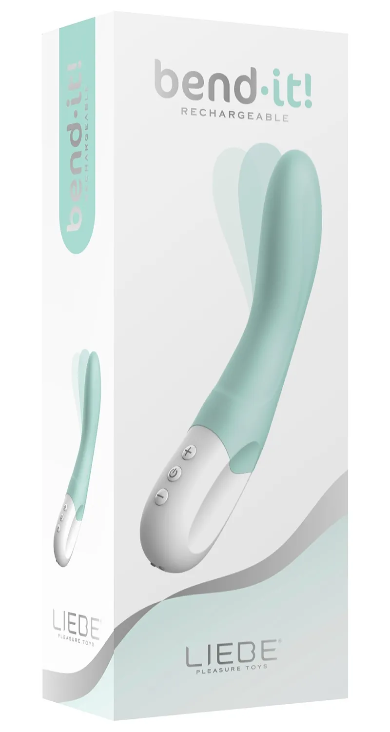Liebe Pleasure Toys Bend-It Rechargeable - Wibrator, Mięta, 22 cm