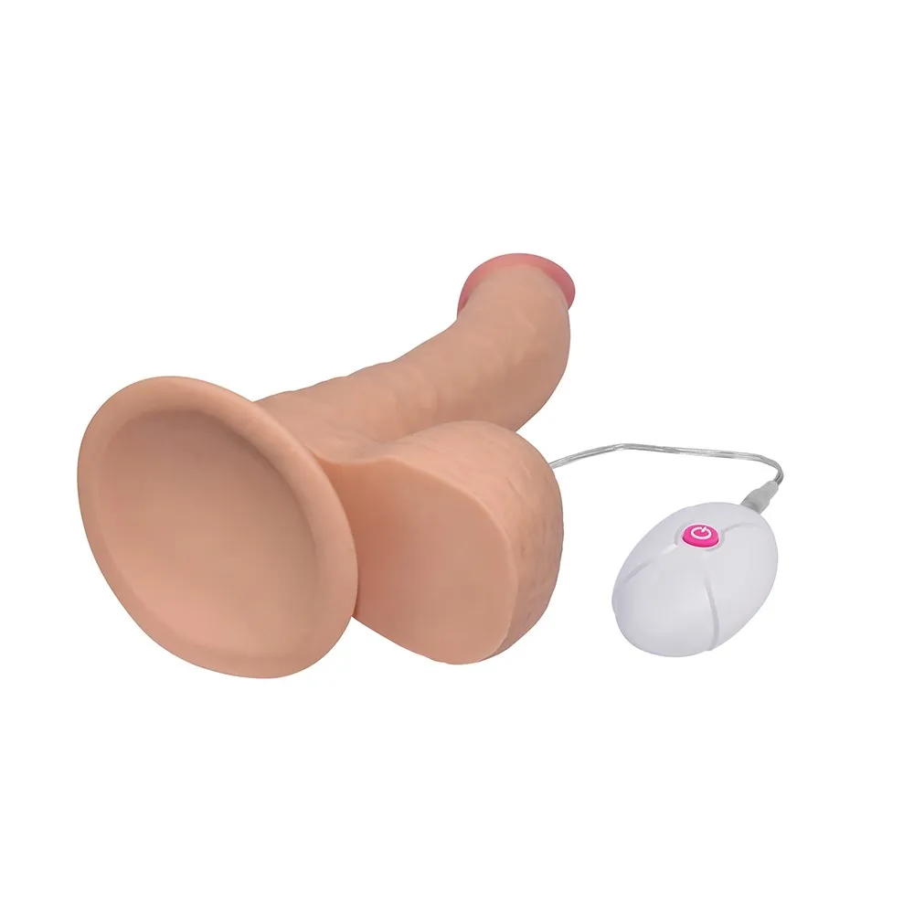 Реалистичный вибратор LoveToy The Ultra Soft Dude, 20 см (телесный)