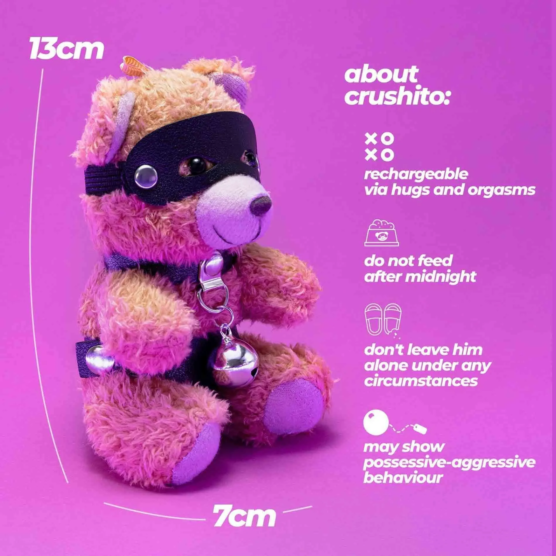 Брелок Crushious Crushito Bell Bear Keyring (коричневий)
