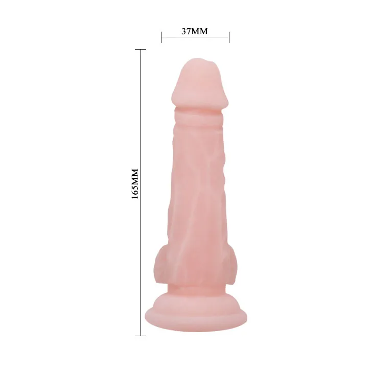 BAILE Super Dildo 6.4" - Dildo, W kolorze cielistym, 16.5 cm