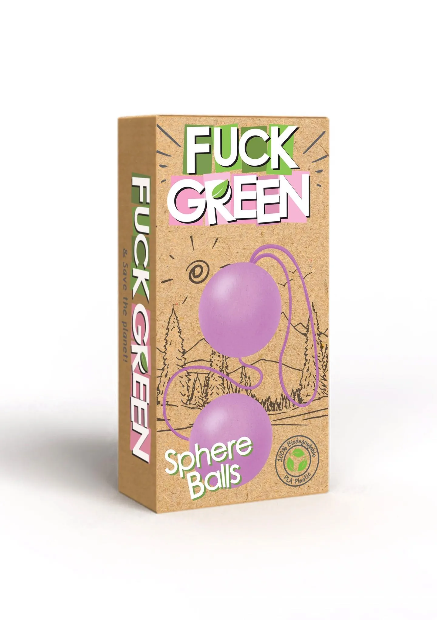 Вагинальные шарики Fuck Green Sphere Balls, 3,2 см (розовый)