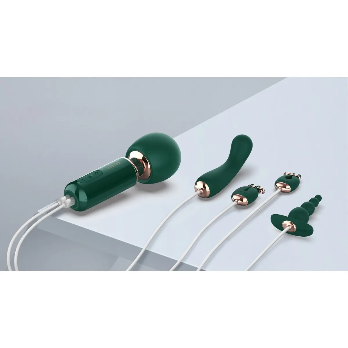 Qingnan No.5 Powerful Mini Wand - Wibromasażer, Zielony, 18, 2 cm