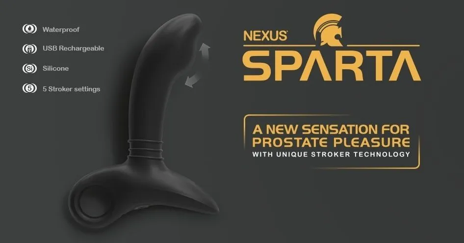 Стимулятор простати Nexus Sparta Rechargeable, 12,9 см (чорний)