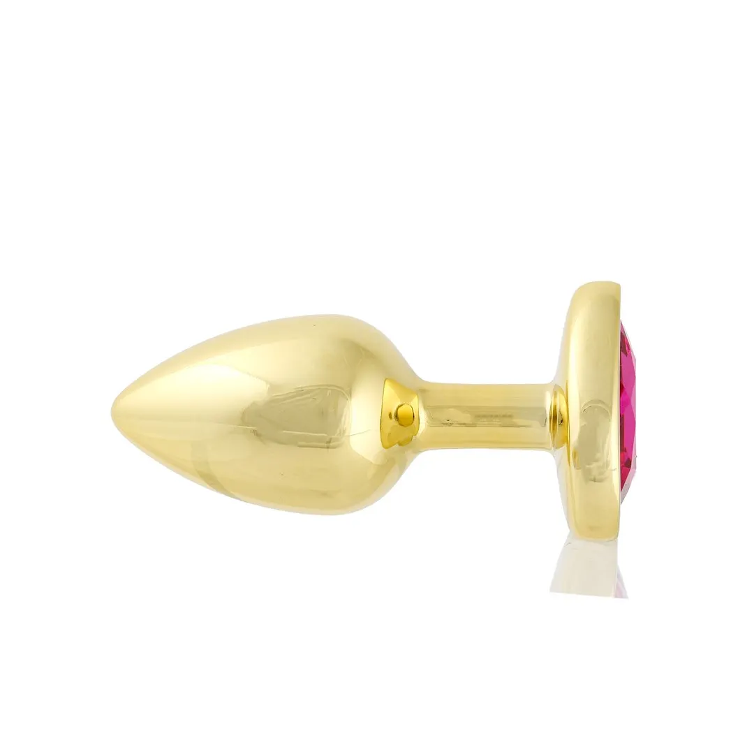 Анальная пробка с кристаллом Simply Pleasure S, 7 см (розовый)