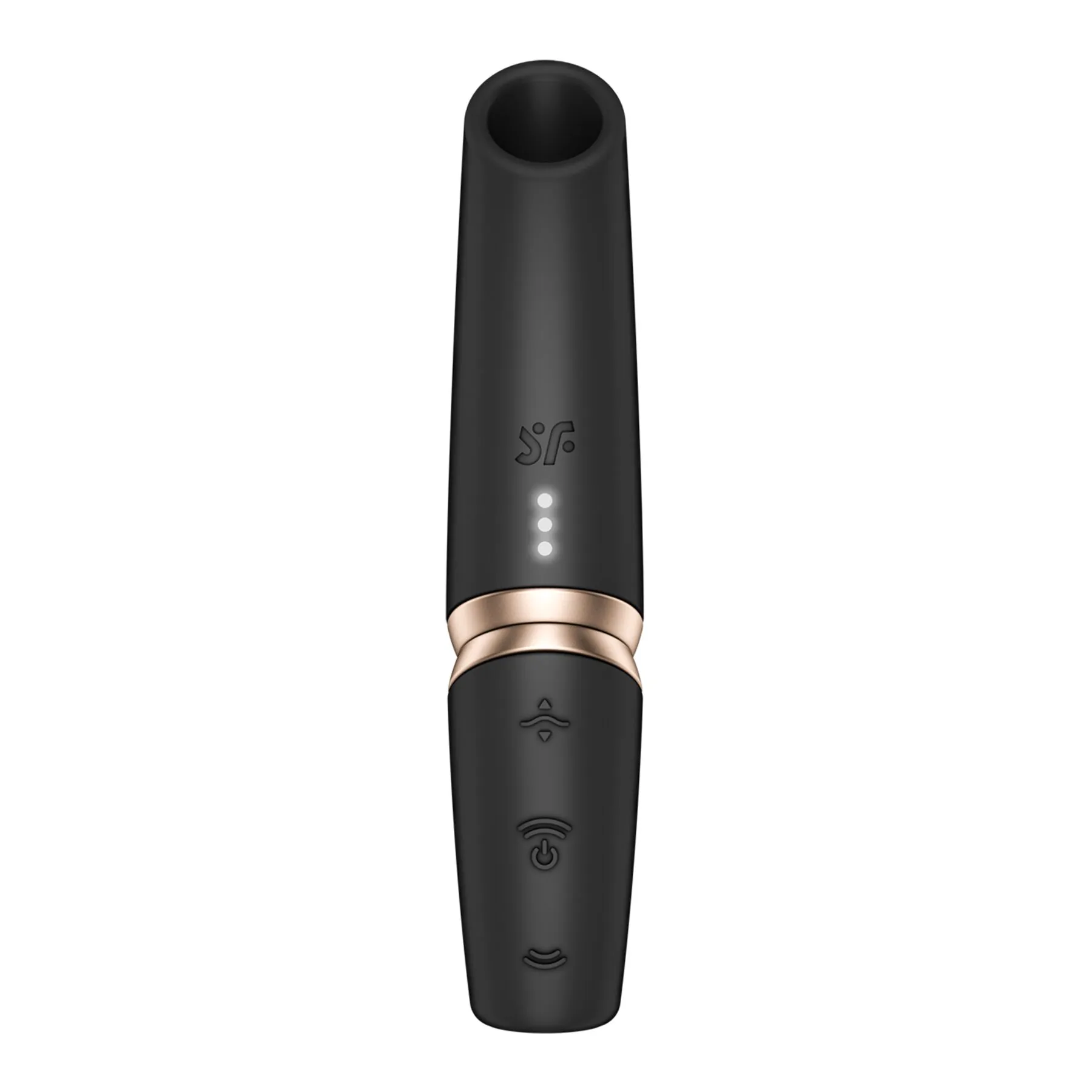 Satisfyer Perfect Kiss - Bezdotykowy stymulator łechtaczki, Czarny, 12 cm