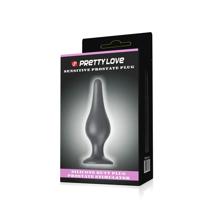 Анальная пробка Pretty Love Sensitive Prostate, 14 см (черный)