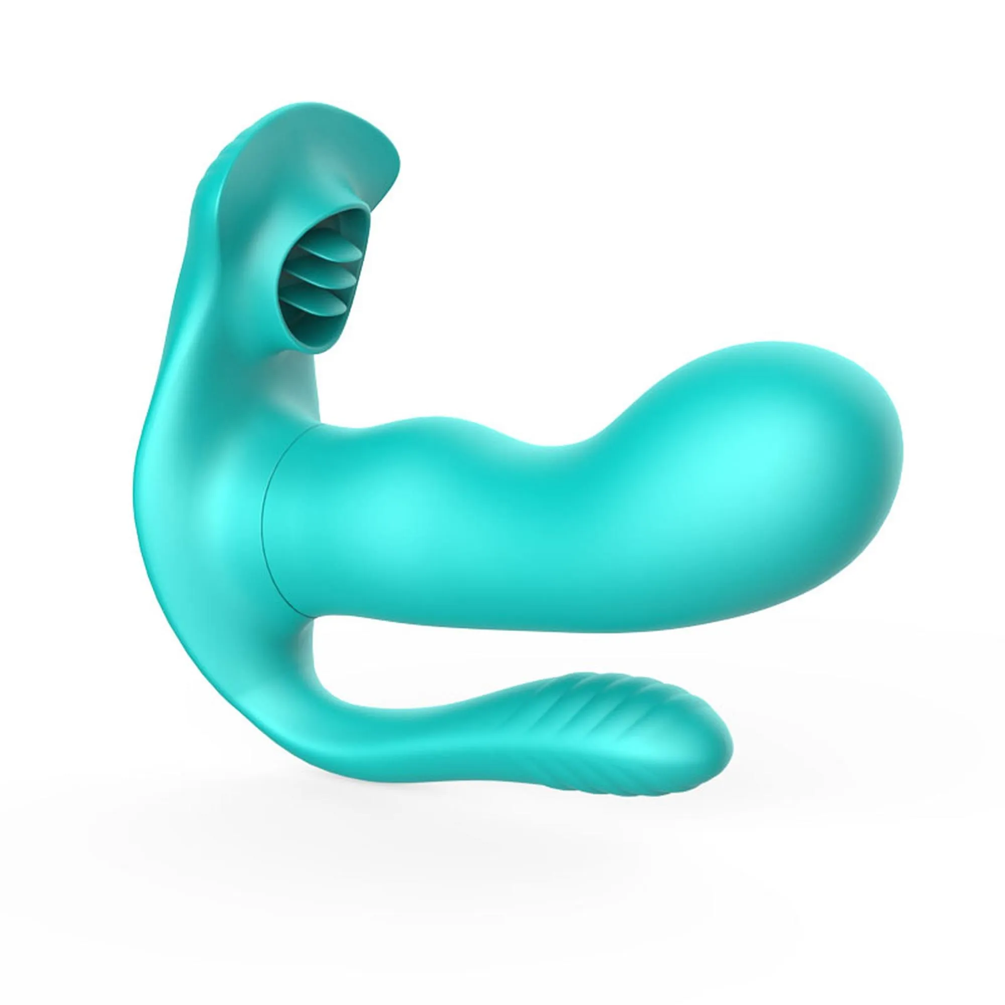 Boys of Toys Tongue triple Stimulator - Wibrator B -, Zielony, 12 cm