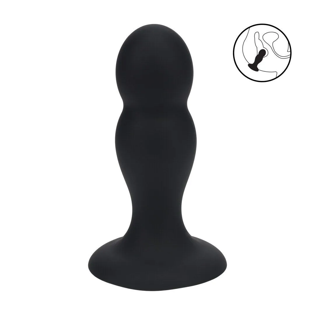 Shots Double Rattle Liquid - Korek analny, Czarny, 10.8 cm, M
