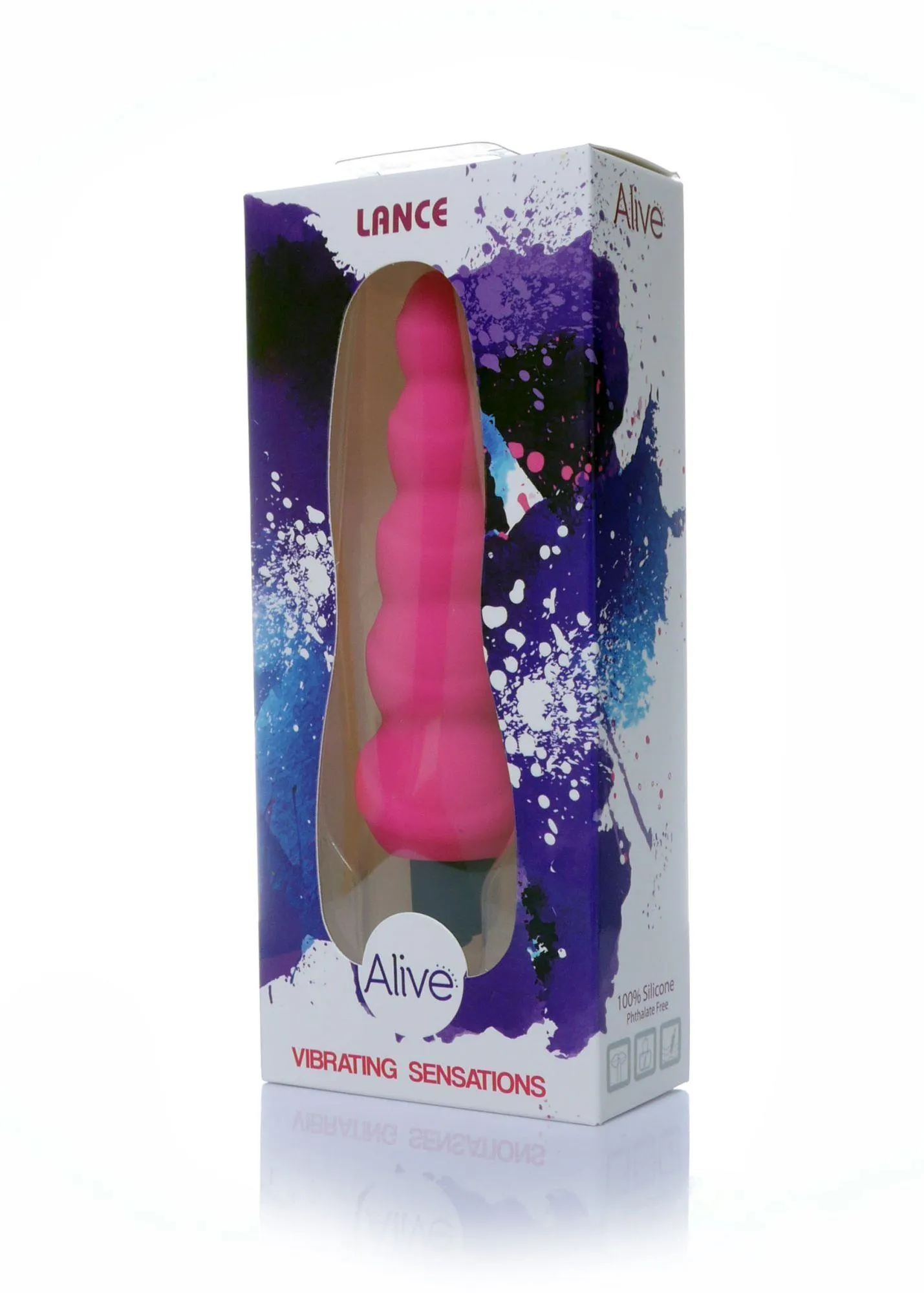 Alive Lance Plug Vibrator - Wibrator analny, Różowy, 14 cm