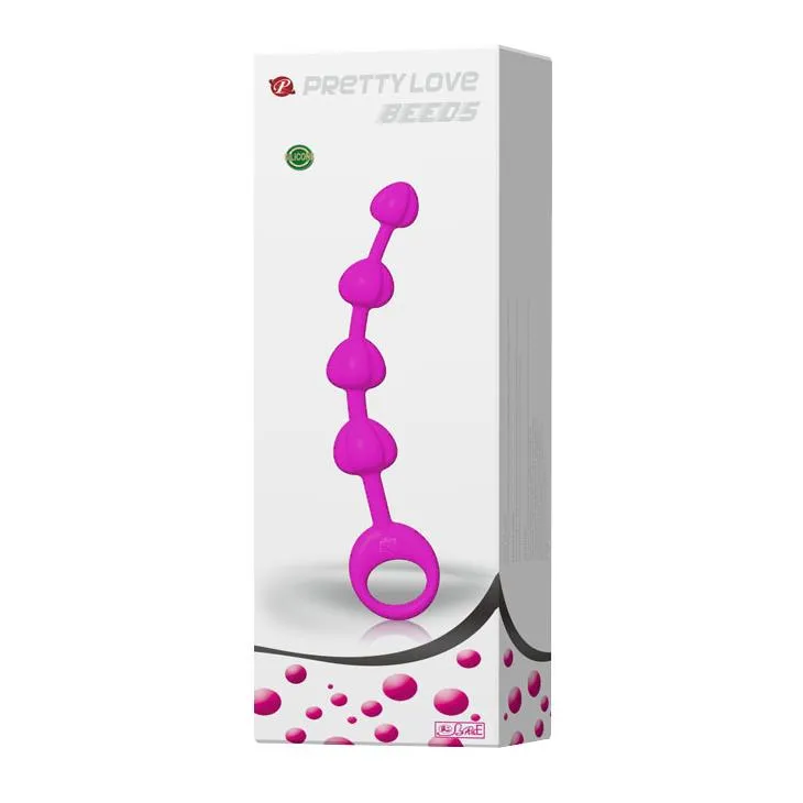 Анальные бусы Pretty Love Beeds, 19,5 см (розовый)