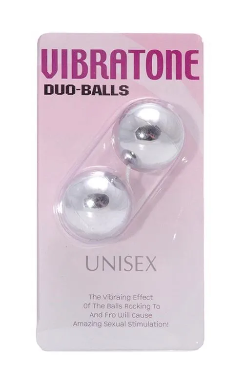Seven Creations Vibratone Unisex Duo Balls - Kulki gejszy, Srebro