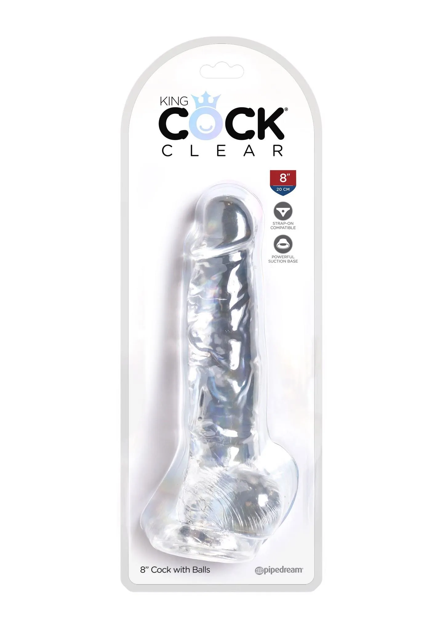 Pipedream King Cock Clear -, Przezroczysty, 22.2 cm