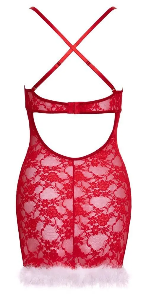 Сорочка Cottelli Lingerie X-Mas, S/M (красный)