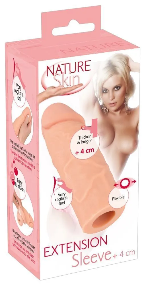 Насадка на пеніс Nature Skin Extension Sleeve, 15,5 см (тілесний)