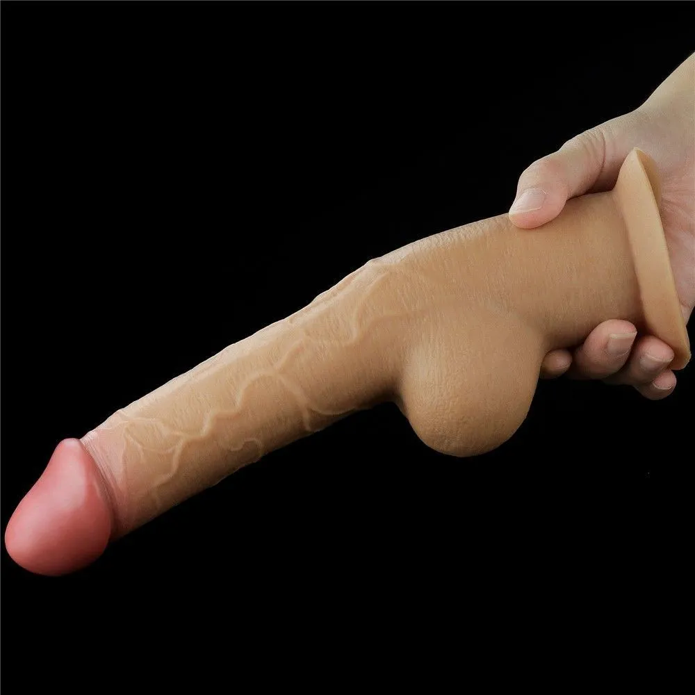 Фалоімітатор LoveToy 9.5" Handle Cock, 25 см (тілесний)