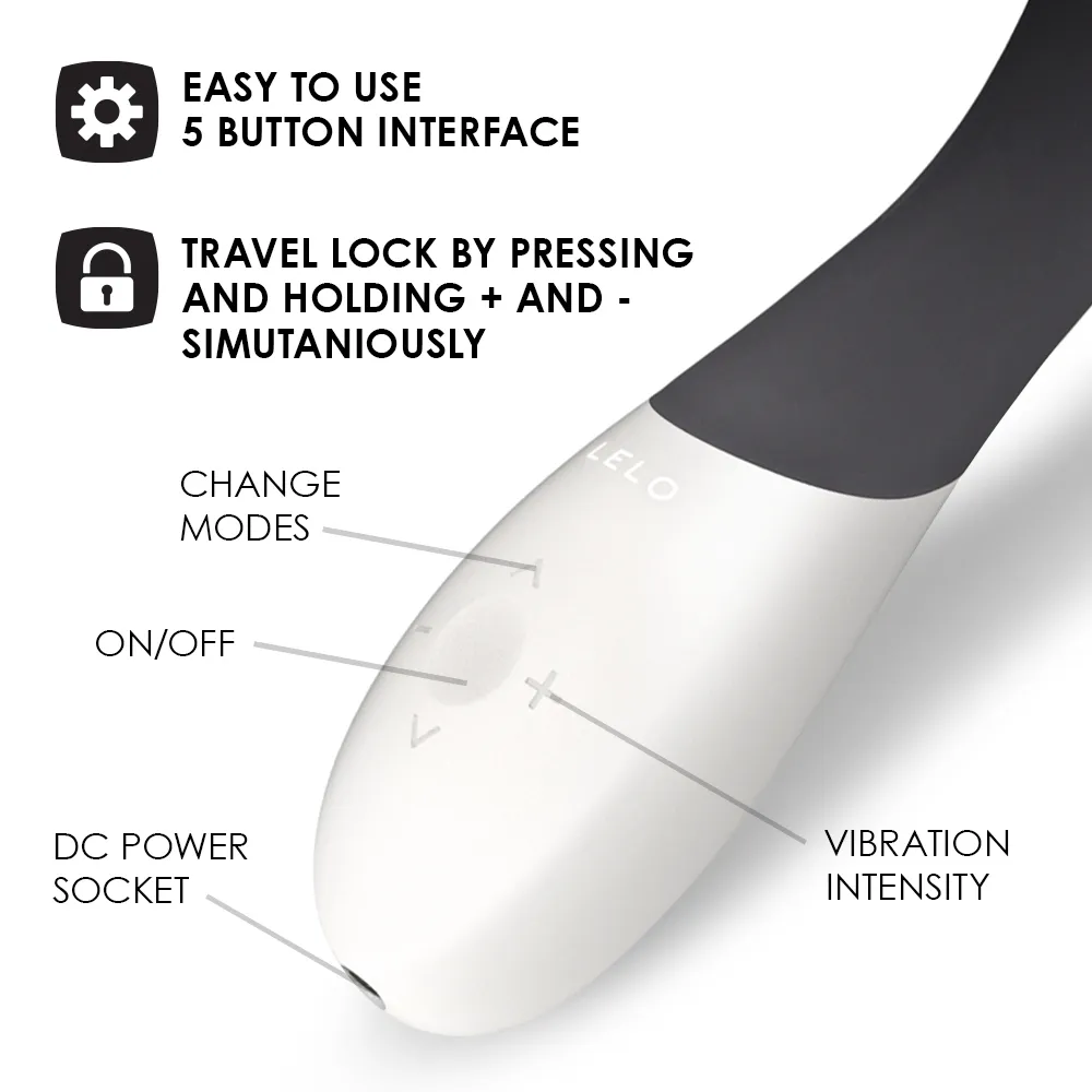 Lelo Mona Wave - Wibrator, Czarny, 19, 5 cm