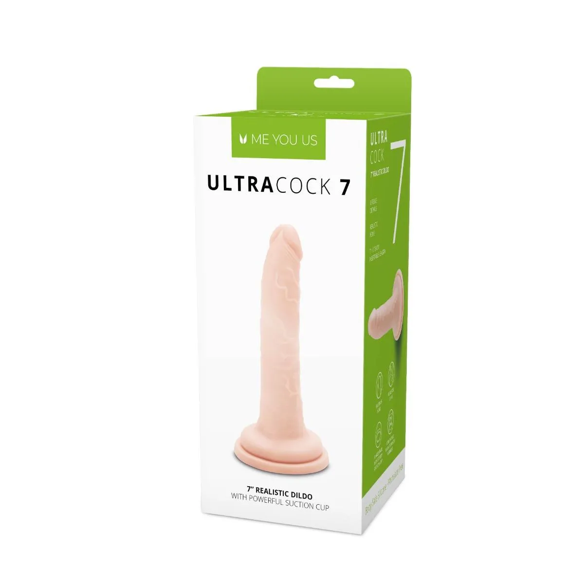 Me You Us Silicone Ultra Cock 7 in - Dildo, W kolorze cielistym, 17.8 cm