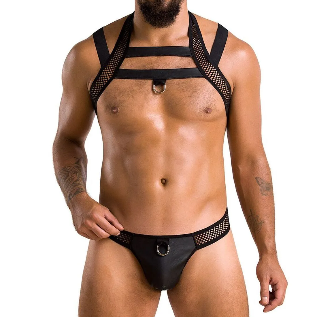 Эротический комплект Passion 043 Jacob, XXL/XXXL (черный)