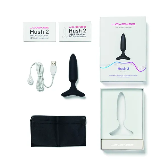 Анальна пробка Lovense Hush 2 XS, 12 см (чорний)