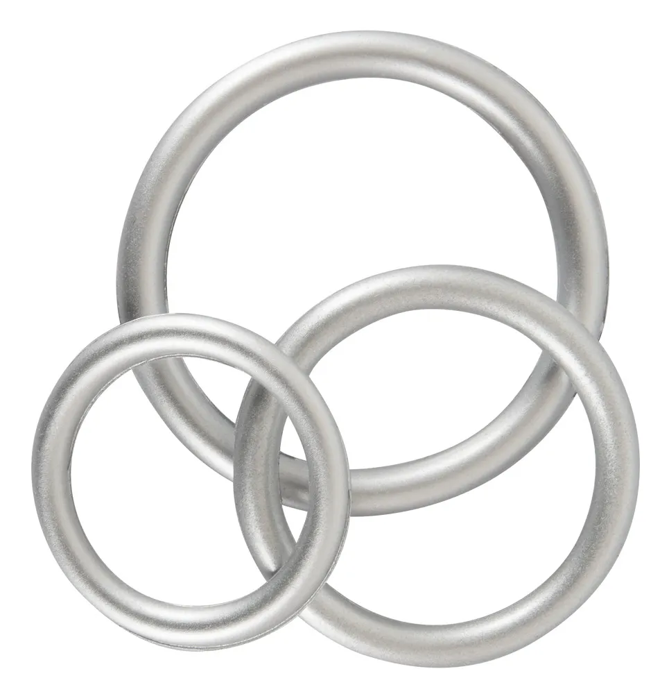Набор эрекционных колец Metallic Cock Ring Set, 3 шт (серебристый)