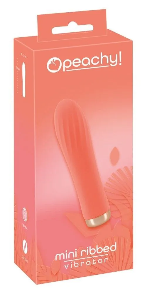 Вібратор Peachy Mini Ribbed, 13,6 см (помаранчевий)