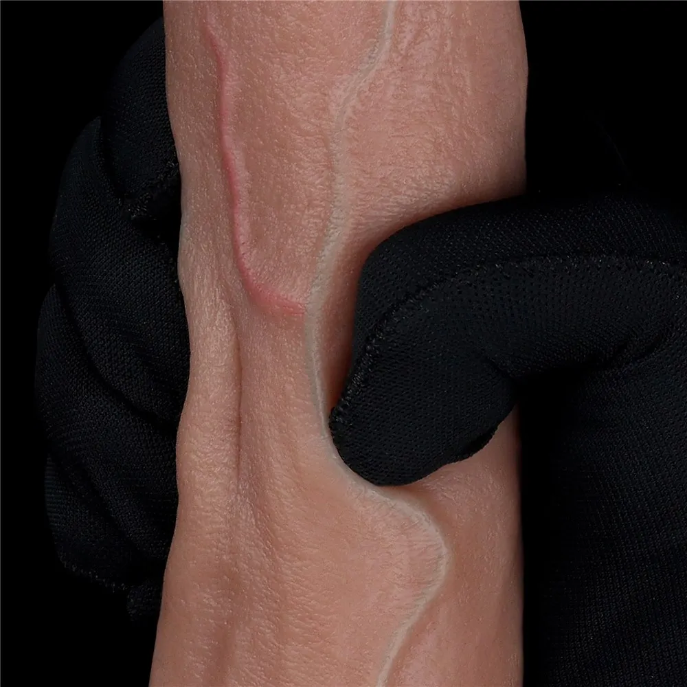 Фаллоимитатор Dildo 8.5'' Dual Layered Silicone Cock, 22 см (коричневый)