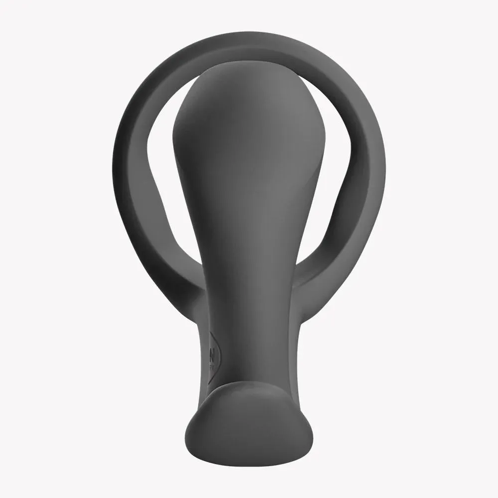 Fun Factory Bootie Ring - Korek analny z pierścieniem erekcyjnym, Czarny, 6.7 cm