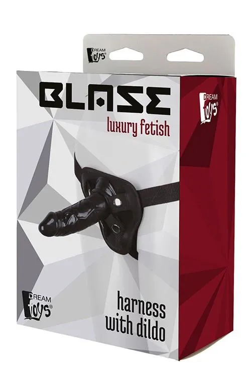 Страпон Dream Toys Blaze Harness with Dildo, 13 см (черный)
