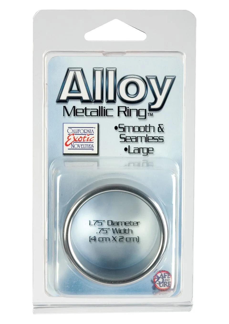 Ерекційне кільце CalExotics Alloy Metallic Ring, 4 см (сріблястий)