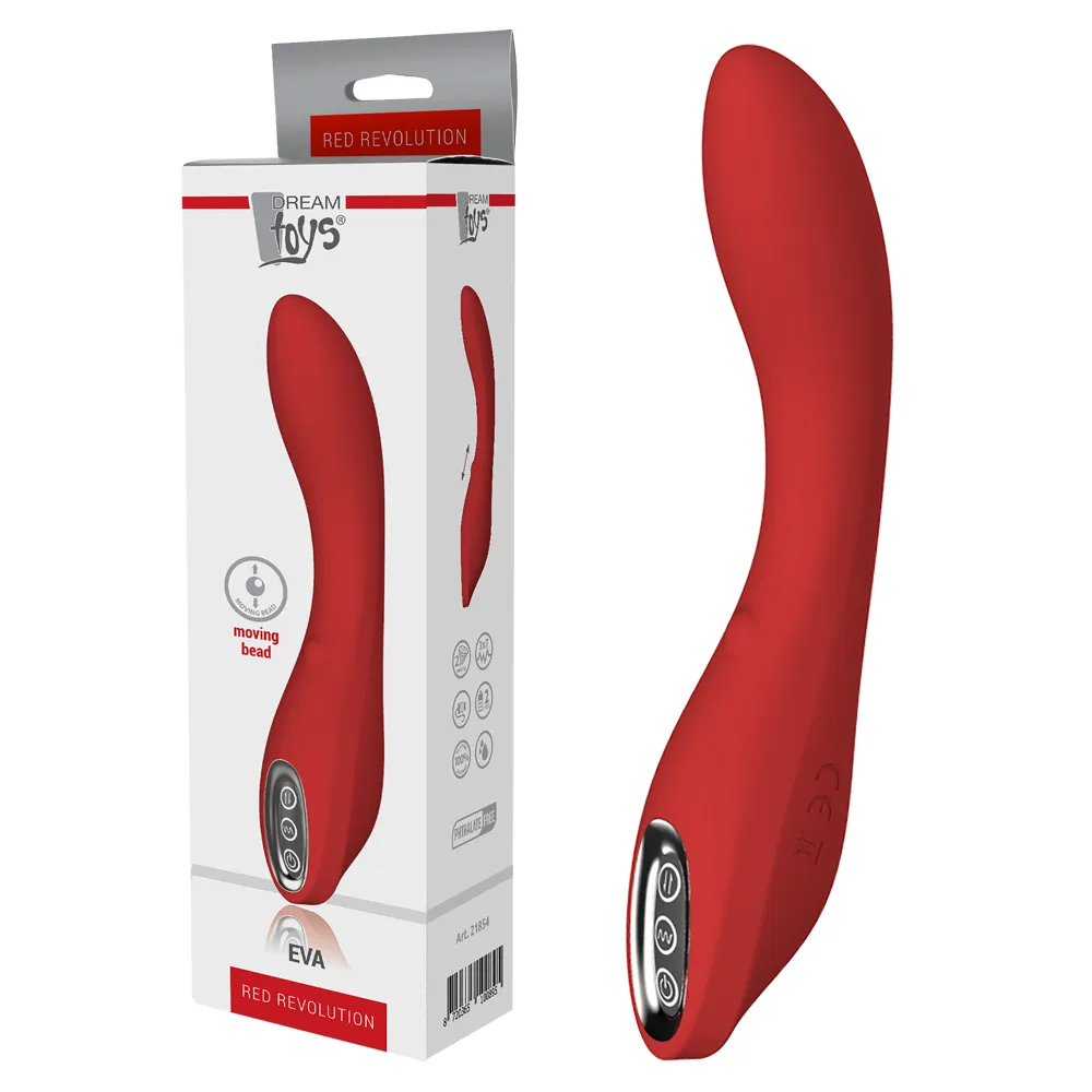 Dream Toys Red Revolution Eva - Wibrator, Czerwony, 21 cm