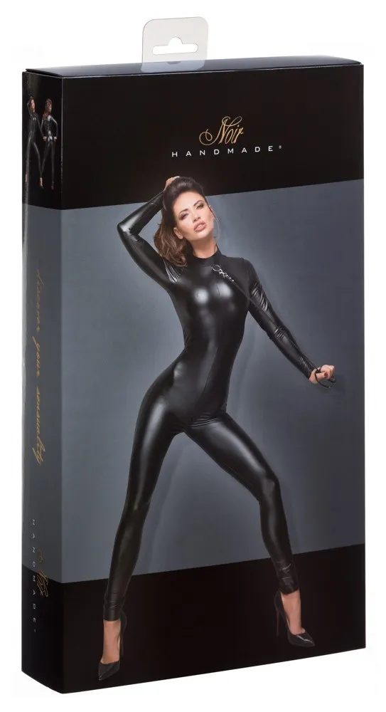 Noir Handmade Power Wetlook Overall - Kombinezon, XL