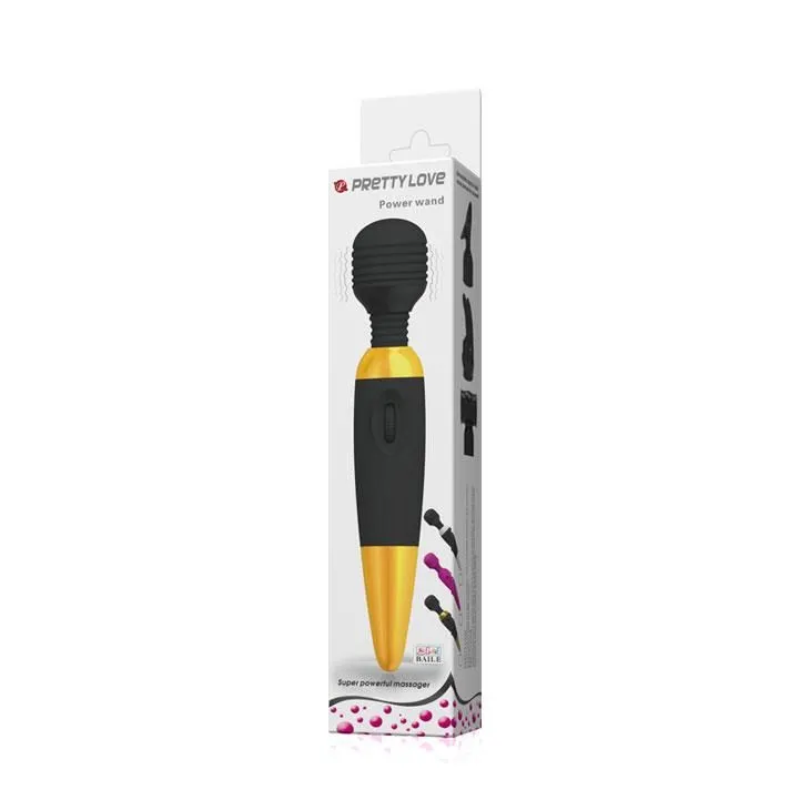 Вібромасажер Pretty Love Power Wand, 25 см (чорний)