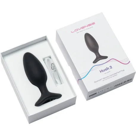 Анальная пробка Lovense Hush 2 M, 13,5 см (черный)