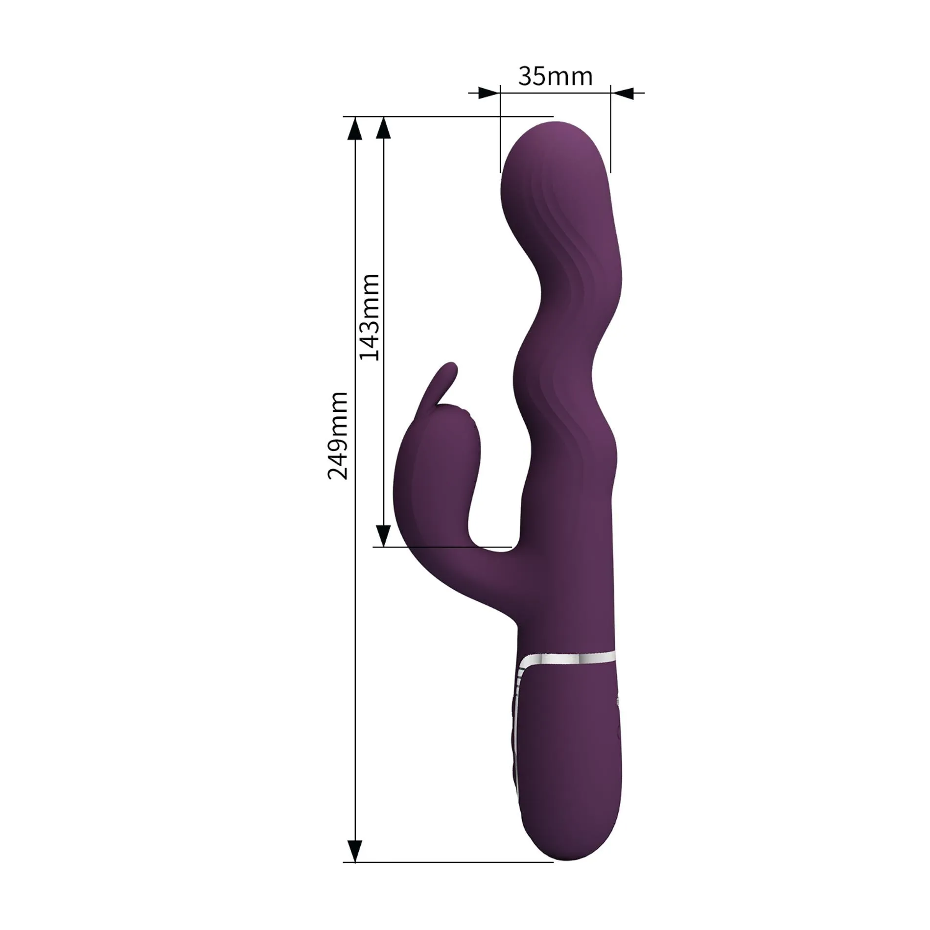 Pretty Love Laursen - Wibrator królik, Fioletowy, 24.9 cm