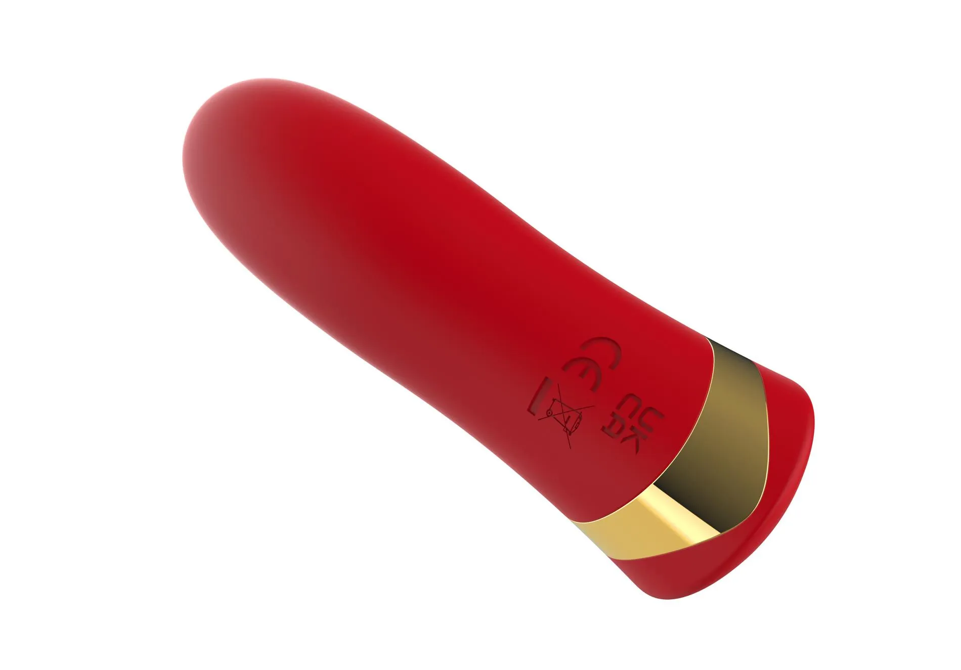 B - Series Cute Lipstick Bullet - Mini-wibrator, Czerwony, 10.2 cm