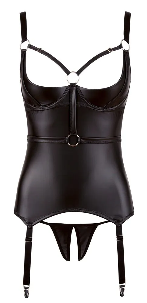 Комплект Cottelli Bondage Cami Suspender, S (черный)