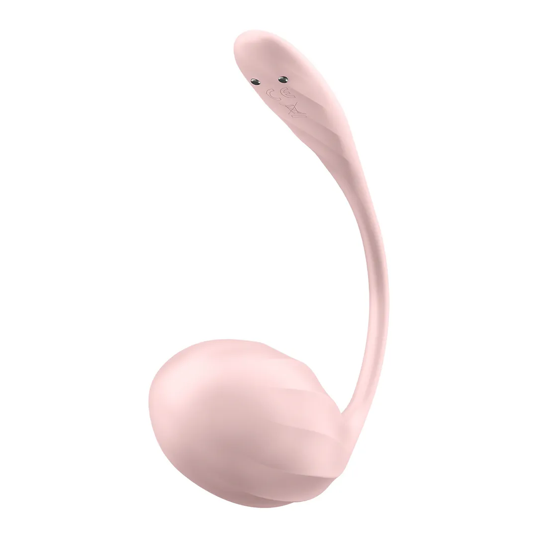 Виброяйцо Satisfyer Ribbed Petal, 23 см (розовый)