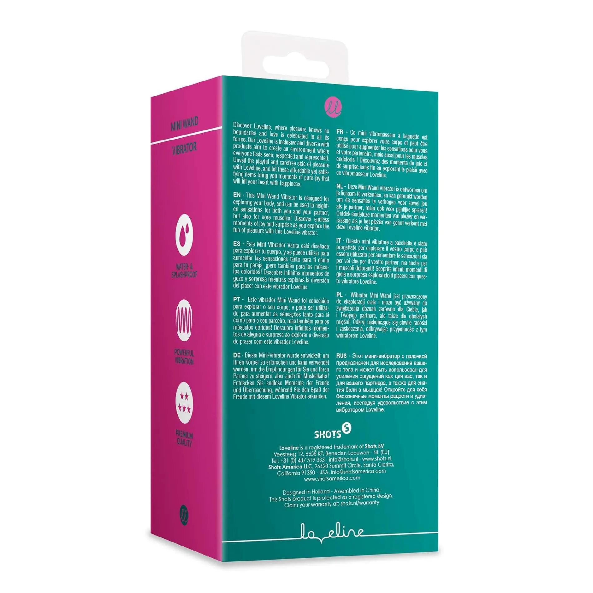 Вибратор Loveline Mini Wand Ancient Sea, 11 см (синий)