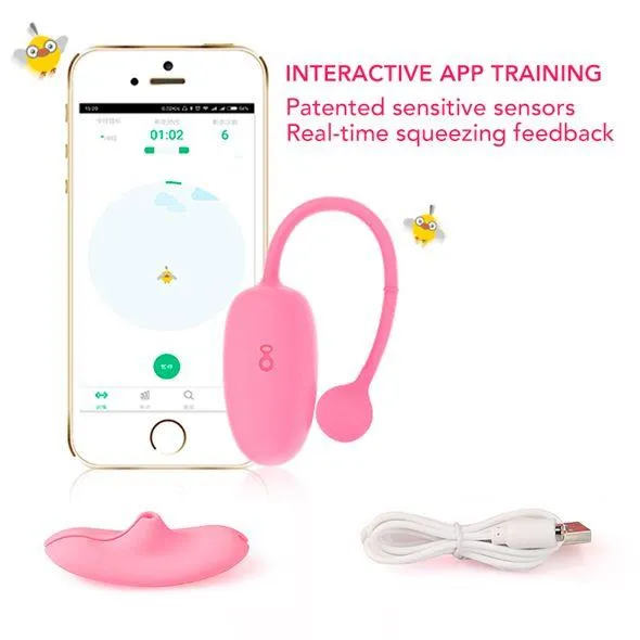 Magic Motion Kegel Coach Smart Exerciser - Wibrujące jajko, Różowy, 19 cm