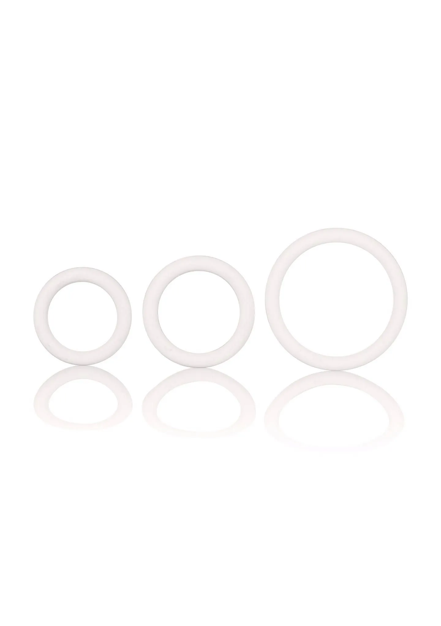 Набір ерекційних кілець Calexotics Rubber Ring Set, 3 шт (білий)