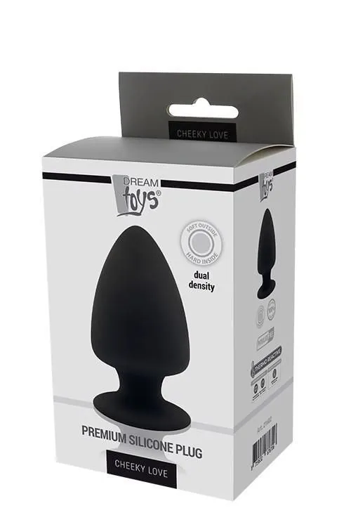 Анальна пробка Cheeky Love Premium Silicone Plug M, 11 см (чорний)